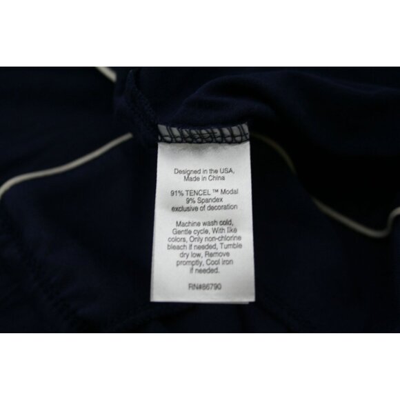 The Company Store Navy Tencel Modal Pajama Shorts Set XXL NWT Comfy Sustainable - Picture 4 of 10